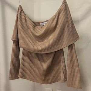 Showpo | Off-The-Shoulder Ribbed Top - US 8